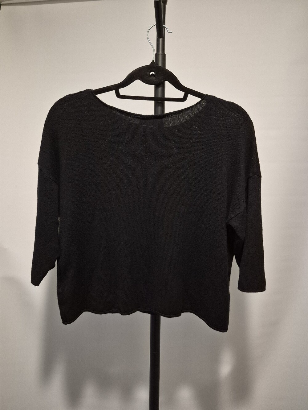 Grace Karin Boat Neck 3/4 Sleeve Lightweight Sweater, Black, Large, NWOT - Picture 2 of 5